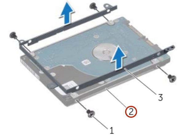 Dell Inspiron 13z 5323 Hard Drive Replacement, Lifting the Hard-Drive Bracket: crwdns2935265:05crwdnd2935265:02crwdnd2935265:02crwdne2935265:0