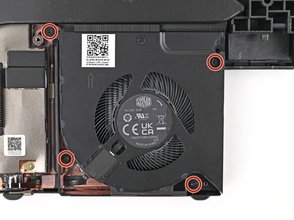 Framework Laptop 16 Graphics Module Fan Replacement, Loosen the fan screws: paso 16, imagen 1 de 2