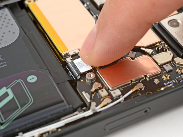 Google Pixel 10a Loudspeaker Replacement, Connect the battery: step 32, image 2 of 2