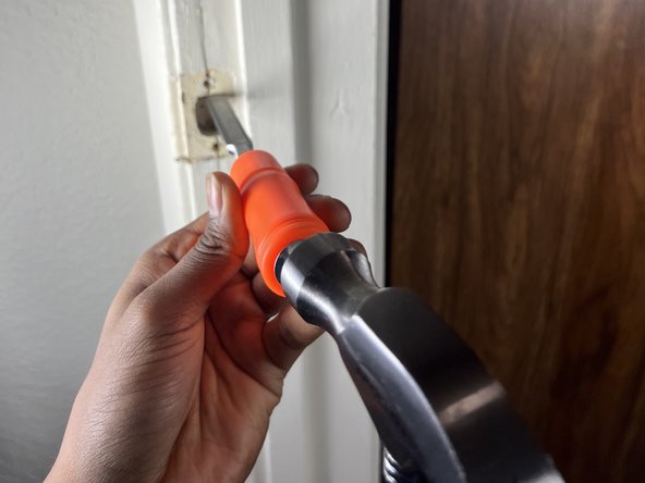 How to Fix The Hole For a Misaligned Door Latch: step 4, image 2 of 3