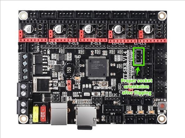 Anycubic Predator BTT SKR 1.4 Motherboard Replacement, Flip the SKR sockets: crwdns2935265:06crwdnd2935265:02crwdnd2935265:02crwdne2935265:0