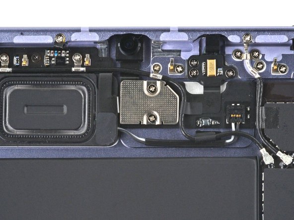 iPad Mini 6 Front Camera Replacement, Unfasten the front camera shield: step 15, image 2 of 2