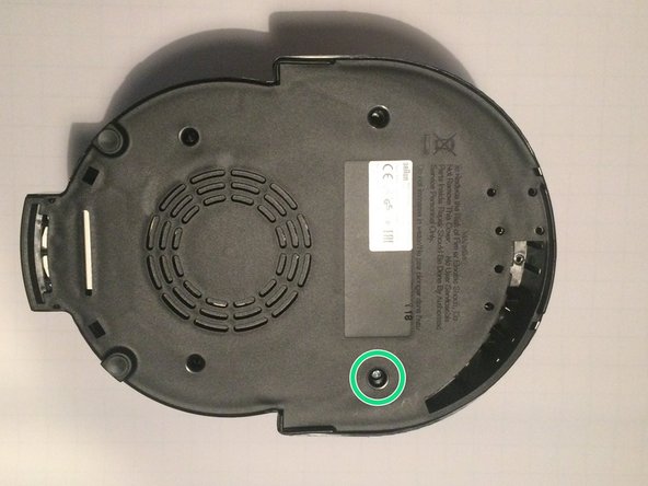 Filter-Koffiemachine: Omleiding interne timer, Het demonteren van de bodemplaat (Deel 2a): stap 4, afbeelding 2 van 3