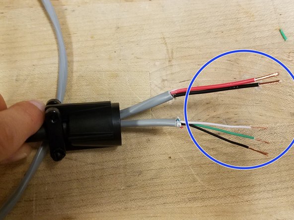 Autosampler Node Assembly (For New Version), Preparing 6-pin amphenol autosampler connector: step 3, image 2 of 2