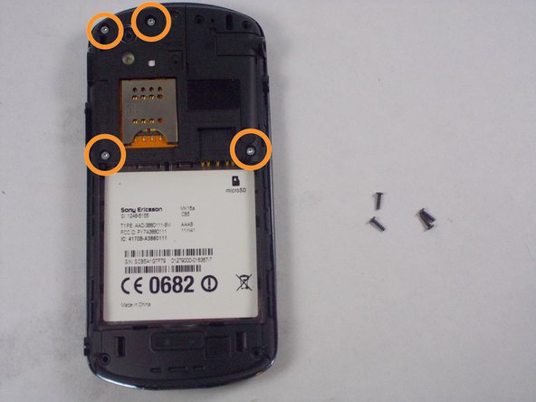 Sony Ericsson Xperia Pro MK16A Camera Replacement, Remove Screws: crwdns2935265:03crwdnd2935265:02crwdnd2935265:03crwdne2935265:0