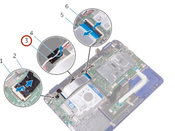 Dell Inspiron 11 3179 Display Assembly Replacement, Remove the Antenna Cable: crwdns2935265:00crwdnd2935265:01crwdnd2935265:02crwdne2935265:0