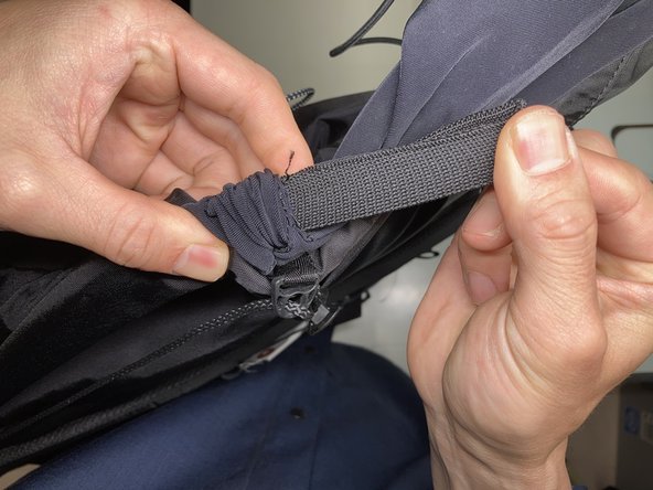 Yamatomichi MINI Side pocket Rubber replacement, Pull out the rubber from the back side: step 4, image 3 of 3