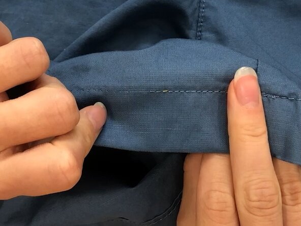 Backstitch on a Loose Hem, Make the backstitch: crwdns2935265:04crwdnd2935265:03crwdnd2935265:03crwdne2935265:0