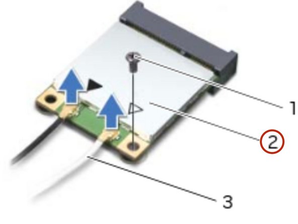 Dell Alienware 14 Wireless Mini-Card Replacement, Disconnect the Antenna Cables: step 17, image 2 of 2