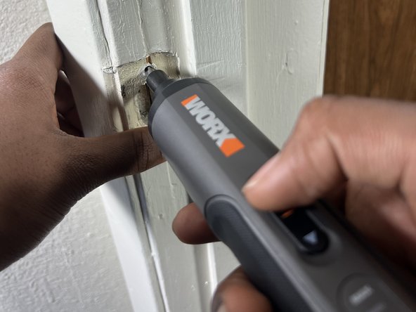 How to Fix The Hole For a Misaligned Door Latch: step 6, image 1 of 2