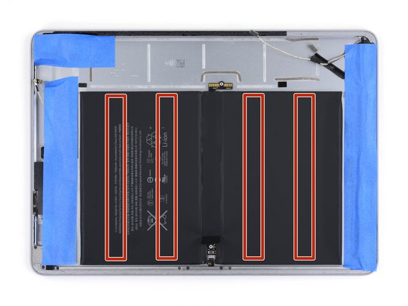 iPad Pro 9.7" Battery Replacement, Tape and battery adhesive information: step 105, image 2 of 2