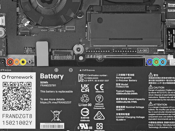 Framework Laptop 12 Fastener Guide, Fasteners information: 1 단계, 이미지 2개 중 2개