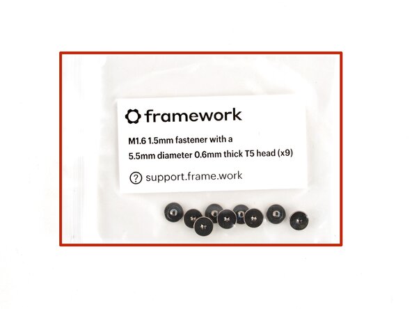 Framework Laptop 12 Fastener Guide, Touchpad screws: 9 단계, 이미지 3개 중 2개