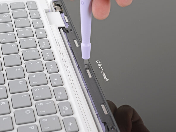 Framework Laptop 12 Display Replacement, Slide the display down: 7 단계, 이미지 3개 중 3개