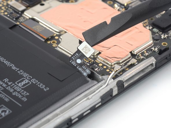 Xiaomi Redmi Note 10 5G Screen Replacement, Disconnect the battery cable: crwdns2935265:020crwdnd2935265:02crwdnd2935265:03crwdne2935265:0