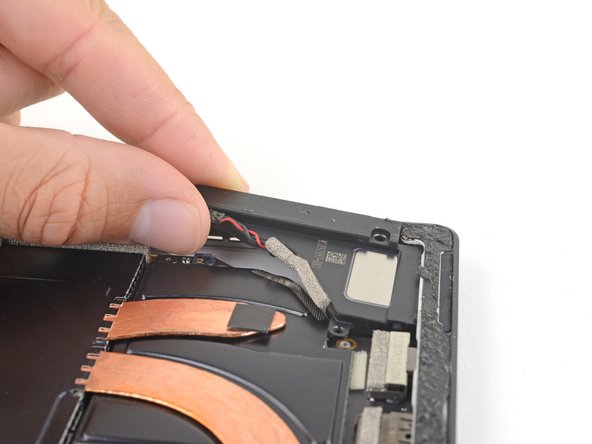 Microsoft Surface Pro 6 Right Speaker Replacement, Remove the speaker: crwdns2935265:028crwdnd2935265:02crwdnd2935265:03crwdne2935265:0