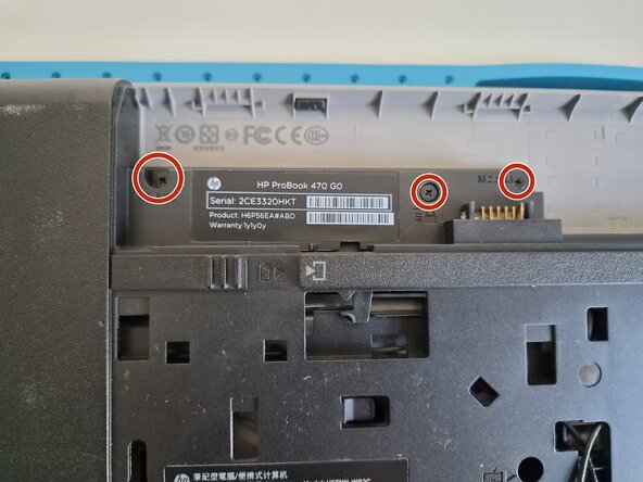 HP ProBook 470 G0 thermal paste Replacement, Screw removal part 1: step 7, image 2 of 3