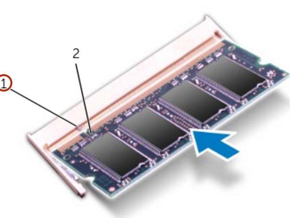 Dell Inspiron 13z 5323 Memory Module Replacement, Align the Notch: crwdns2935265:03crwdnd2935265:02crwdnd2935265:02crwdne2935265:0