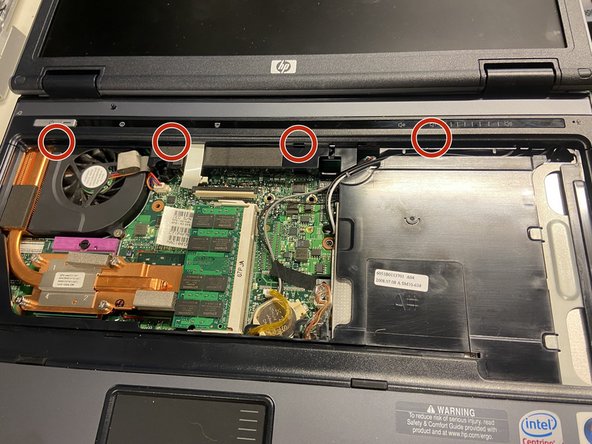 HP Compaq 6510b CPU Replacement, Power Button panel: step 6, image 2 of 2