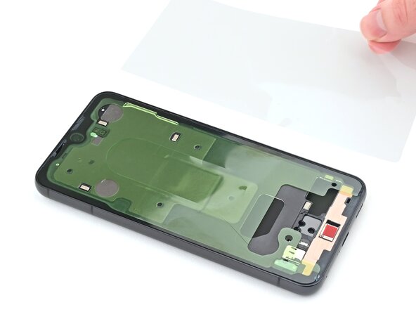 Samsung Galaxy S22 Screen Replacement, Install the large adhesive: step 47, image 3 of 3