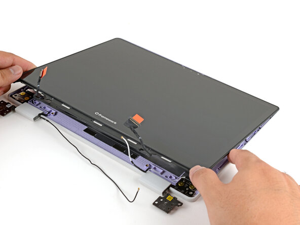 Framework Laptop 12 Webcam Cable Replacement, Install the display: 54 단계, 이미지 3개 중 2개