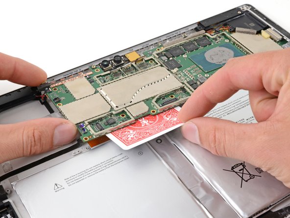 Microsoft Surface Pro 4 Motherboard Replacement, Block the battery connector: crwdns2935265:049crwdnd2935265:03crwdnd2935265:03crwdne2935265:0