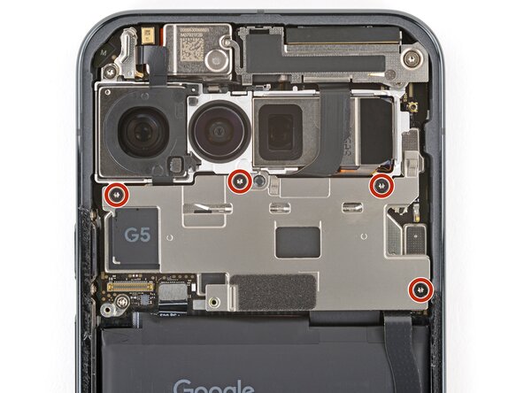 Google Pixel 10 Pro XL USB‑C Board Replacement, Install the motherboard cover screws: 35 단계, 이미지 2개 중 1개