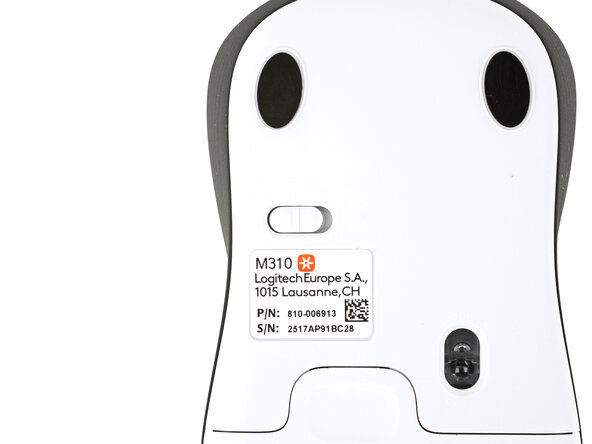 Logitech M310 Battery Replacement, Turn off your mouse: crwdns2935265:01crwdnd2935265:01crwdnd2935265:01crwdne2935265:0