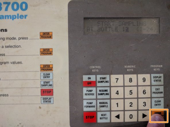 Autosampler Reset for Node Triggered Sampling (For Old & New Versions), Select bottle: step 3, image 2 of 3