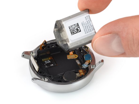 Samsung Watch Active Battery Replacement, Remove the battery: crwdns2935265:012crwdnd2935265:02crwdnd2935265:03crwdne2935265:0