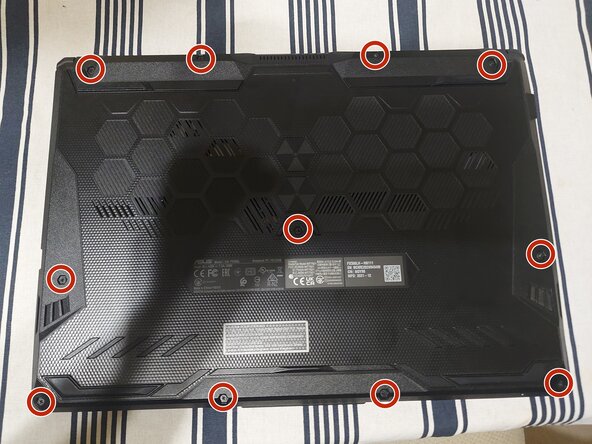Asus TUF Gaming F15 FX506L Thermal Paste Replacement, Opening the back panel.: crwdns2935265:01crwdnd2935265:01crwdnd2935265:03crwdne2935265:0