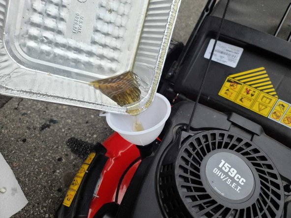 While draining the oil, be careful as the hot oil can damage the skin.