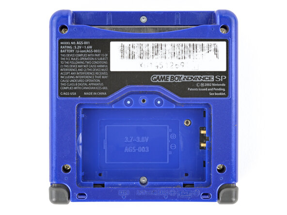 How to Reshell Your Game Boy Advance SP, Remove the bottom shell: crwdns2935265:05crwdnd2935265:02crwdnd2935265:02crwdne2935265:0