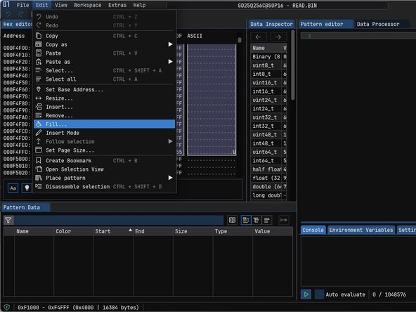 Dell latitude 7420 BIOS Admin Password Reset, Select the EC region and erase it: crwdns2935265:09crwdnd2935265:02crwdnd2935265:03crwdne2935265:0