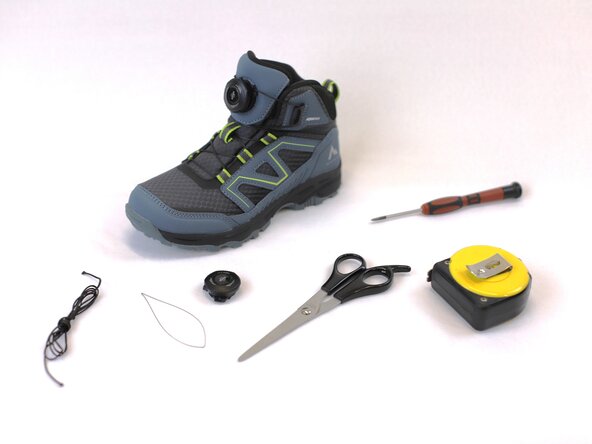 How to Replace a Dial-Lace System in a Hiking Boot, Identify the repair area: crwdns2935265:01crwdnd2935265:02crwdnd2935265:02crwdne2935265:0