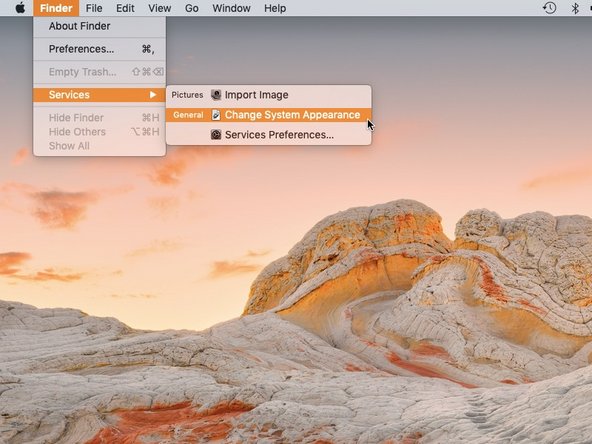 How to Create a Shortcut for System Appearance, Using Service: crwdns2935265:016crwdnd2935265:02crwdnd2935265:03crwdne2935265:0